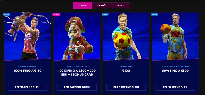 RTbet Bonus e promozioni